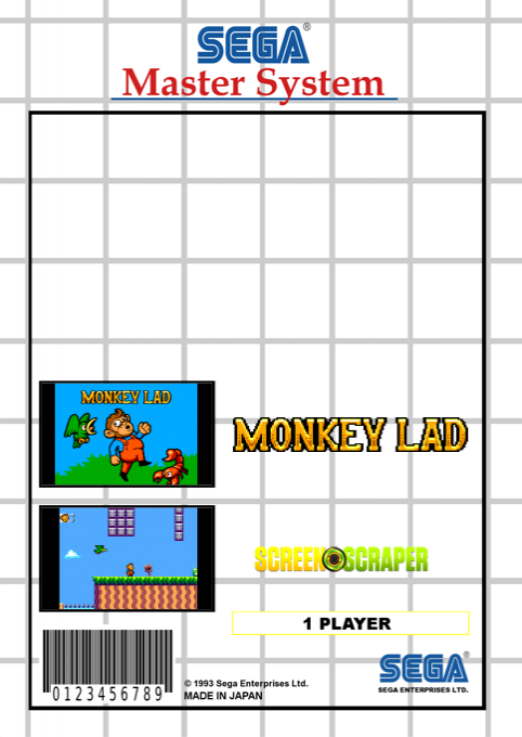 Monkey Lad (Homebrew) — Box back